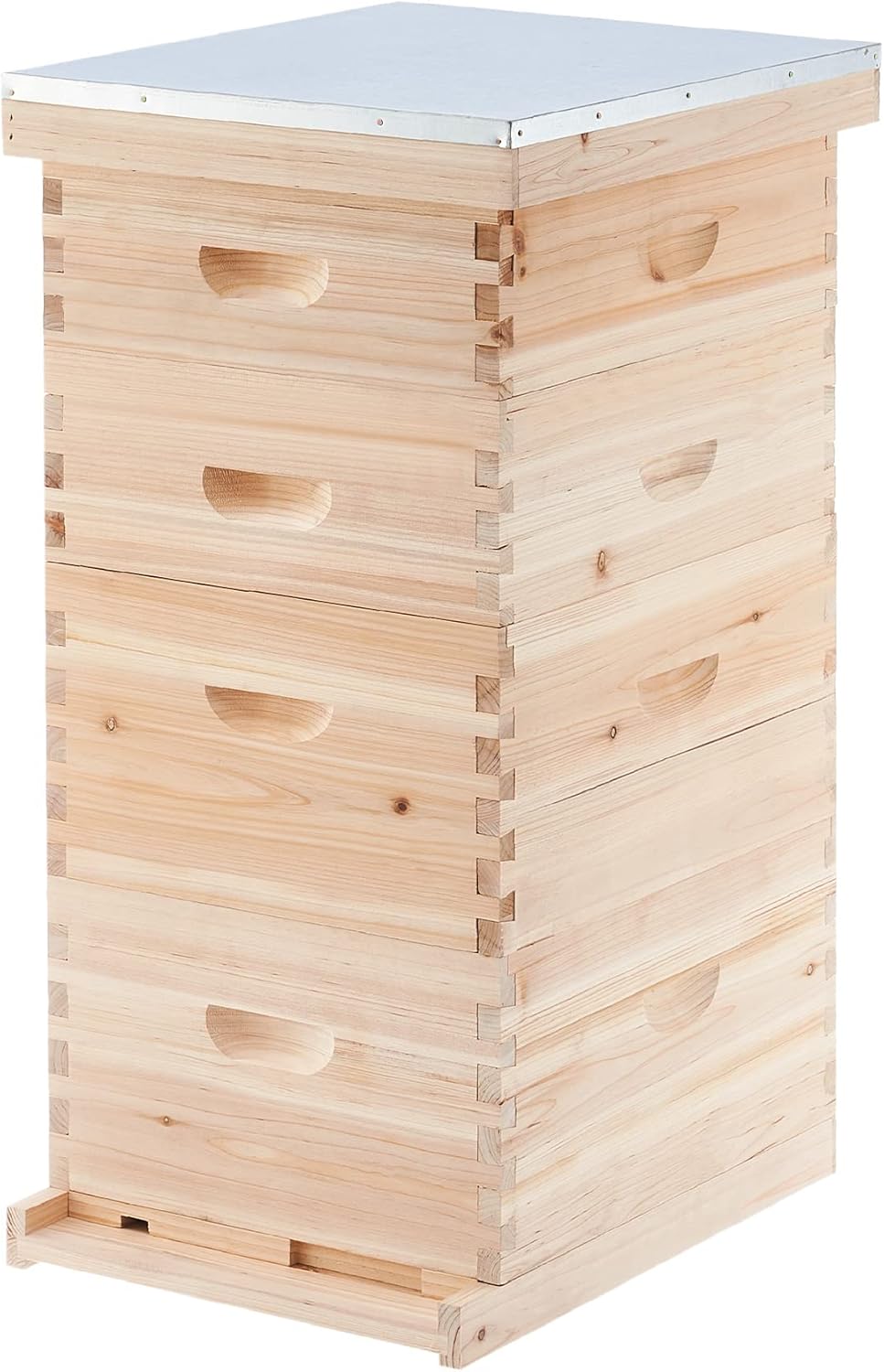 Langstroth Beehive for Bee Keeping, 4 Layer Bee House with 20 Medium and 20 Deep Frames & Foundations, Beekeeping Supplies with Plastic Queen Excluder and Nails